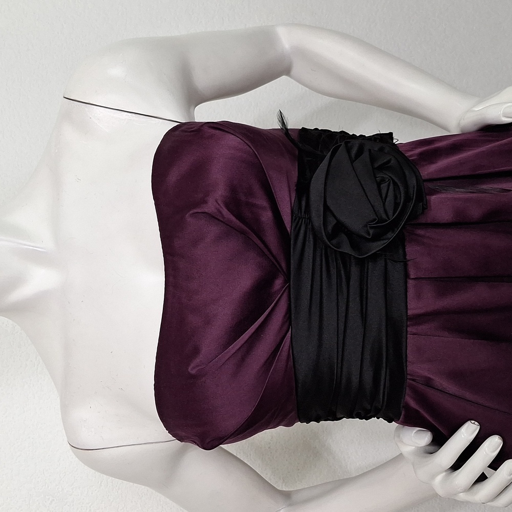 Speckless Y2K Whimsigoth Fairy Purple Strapless Party Dress W/Black Bow Size 3 - Picture 2 of 13